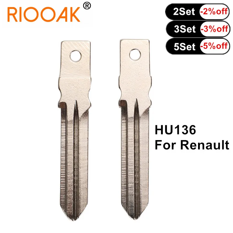 

5pcs Original HU136 HU136TE Flip Uncut Car Key Blade For Renault Megan Modus Clio Modus Kangoo Logan Sandero Duster