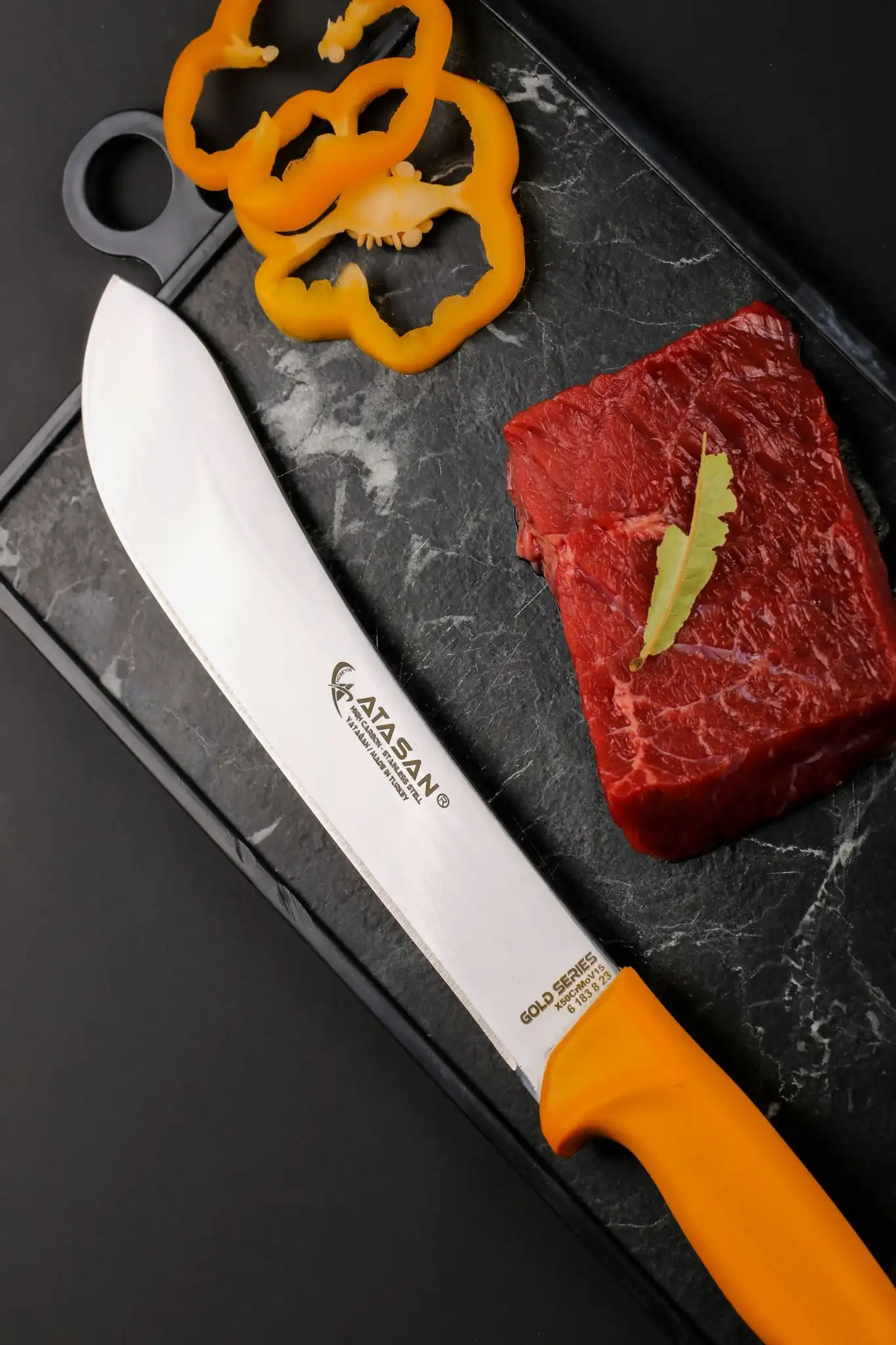 

ATASAN Meat Steak Chopper Knife Curved Chef Knives Handmade High Quality Professional Stainless Steel Nusret Saltbae
