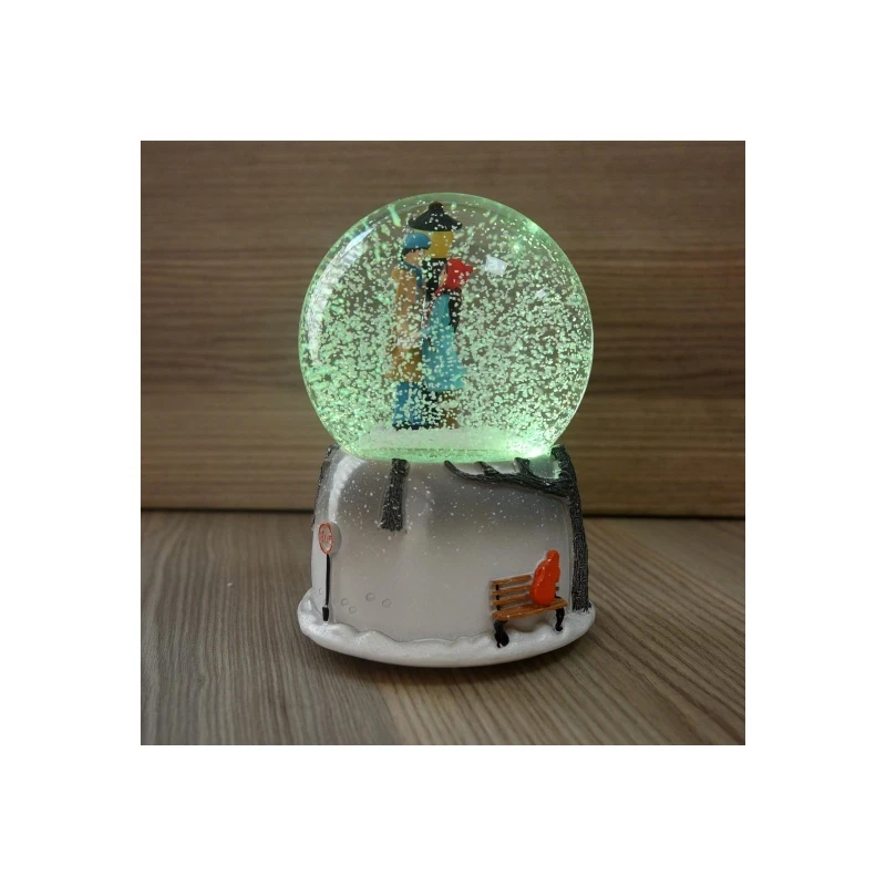 Милый ночсветильник светящийся снежный шар на заказ Подарочная музыкальная