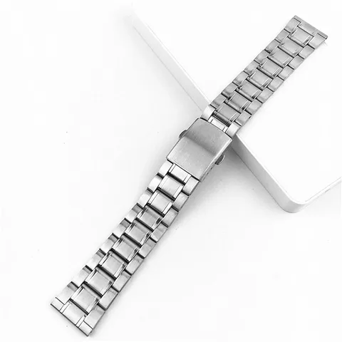 Ремешок из нержавеющей стали для наручных часов, металлический звеньевой браслет для наручных часов, сменный Серебристый браслет, 14 мм 16 мм 18 мм 20 мм 22 мм