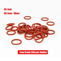 cs 1mm food grade silicone rubber o ring od 5mm 46mm red vmq sealing washer o ring gaskets waterproof and insulated