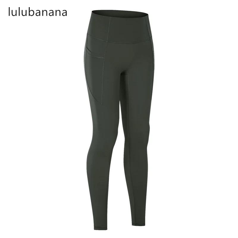 Женские Штаны Для Йоги мягкие Леггинсы для йоги с карманами и высокой талией