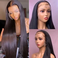 straight lace front human hair wigs 13x6 13x4 lace front wig peruvian transparent lace closure wig 28 30 36 inch for black women