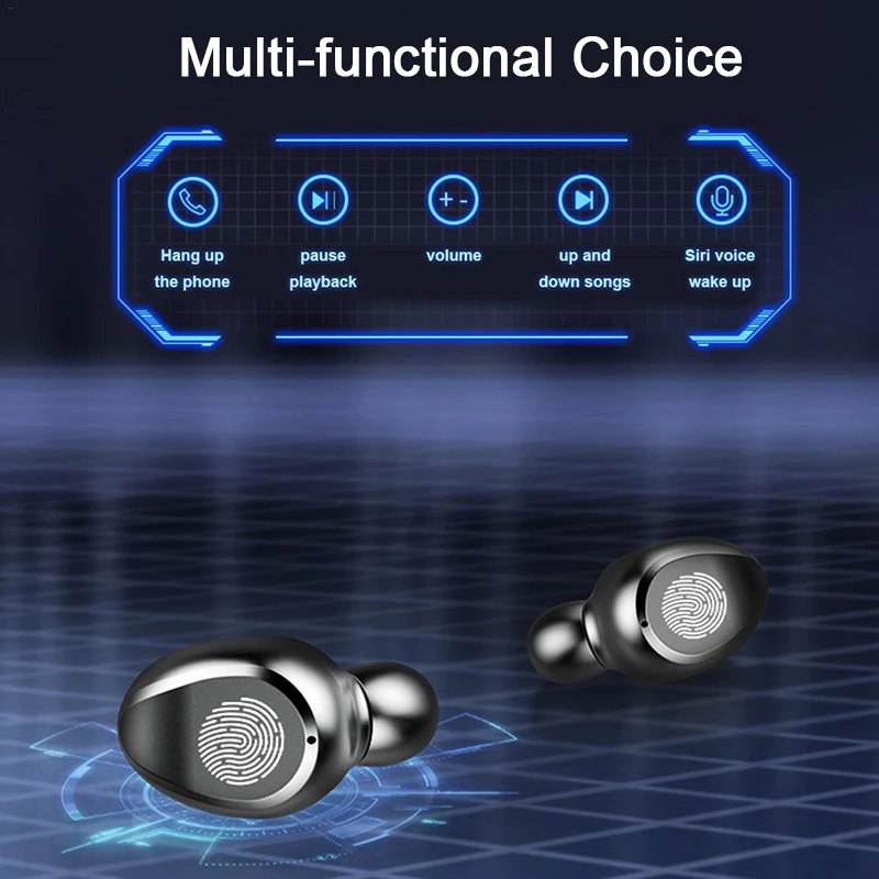 F9 TWS Bluetooth наушники 5,0 Bluetooth гарнитура с микрофоном громкой связи Наушники Беспроводные наушники-вкладыши с 2000 мАч зарядная коробка