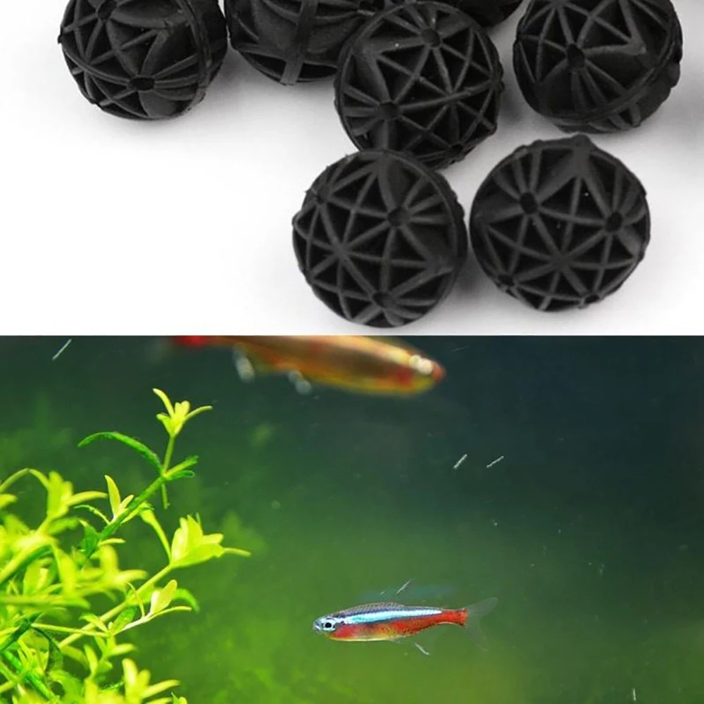 

10 Pcs 1.6CM Aquarium Bio Balls Filter Media Wet Dry Koi Fish Tank Pond 30g4120