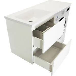 Тумба с раковиной Эстет Даллас Люкс 140L подвесная под стиральную машину два ящика