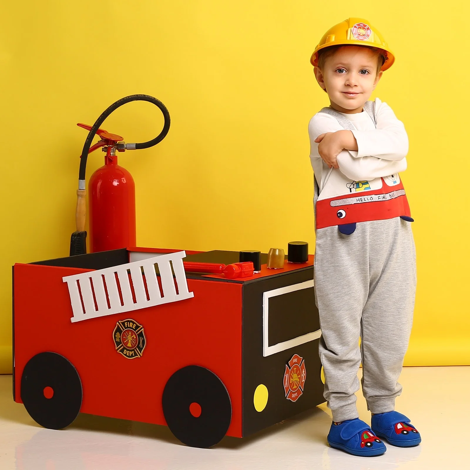 Ebebek HelloBaby комплект для маленьких мальчиков пожарные комбинезоны| |