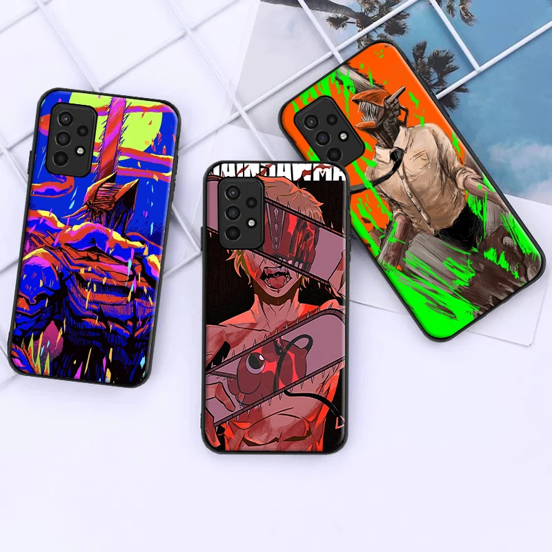 

Japan Anime Chainsaw Man Silicone Phone Case For Samsung Galaxy A42 A51 4G 5G A52 4G 5G A71 4G 5G A72 4G 5G Soft Back Covers