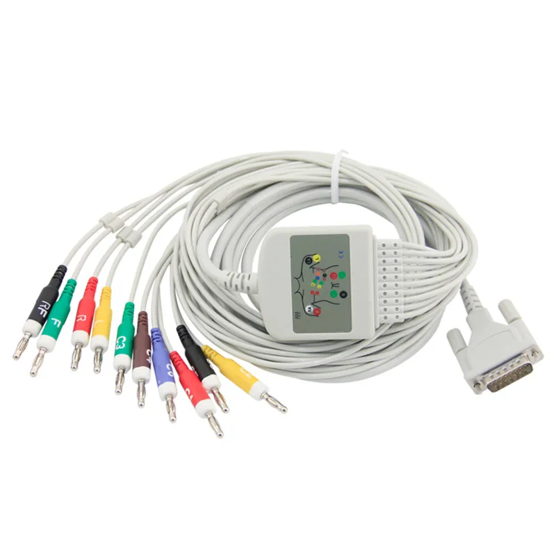 2 шт./лот 10 свинцовый кабель ECG Banana 4 0 IEC без сопротивления для Schiller|cable iec|resistance