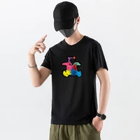 cinsy mens men t shirt 2021 solid oversized outfits of causal cotton summer wear colorful bear print t shirts for men