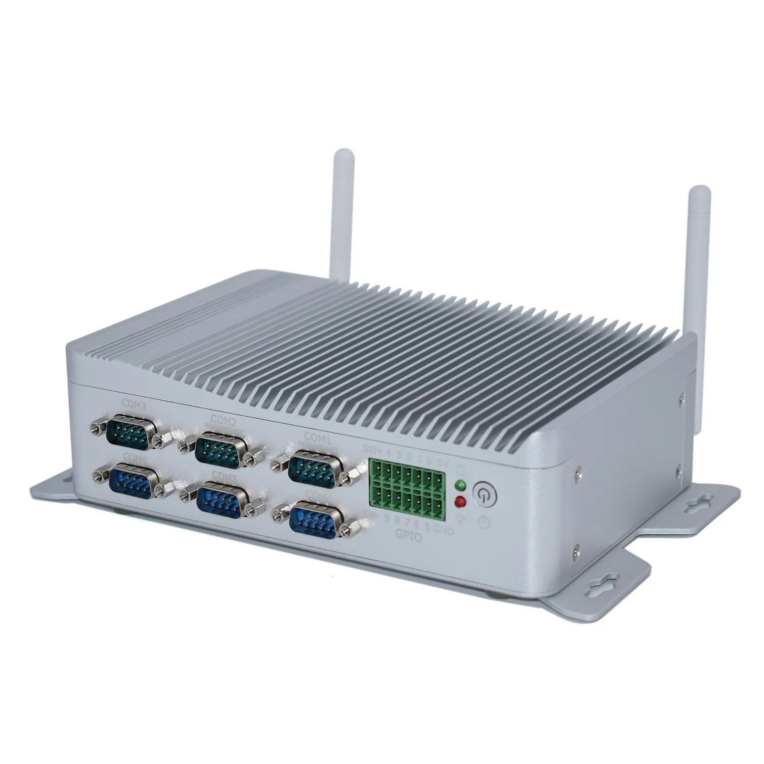 Qikemall мини промышленный ПК четырехъядерный двойной LAN Intel Celeron J1900 COM с GPIO RS422/485