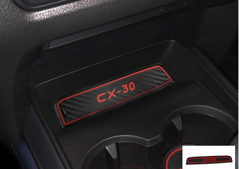 

For Mazda CX-30 2020 Gate slot mat CX30 Door groove mats Anti Slip Mat Pad/Cup 13pcs