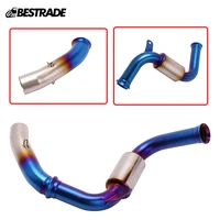 motorcycle link pipe exhaust system stainless steel silp on 51mm exhaust pipe modified for duke 125 250 390 rc390 2017 2020