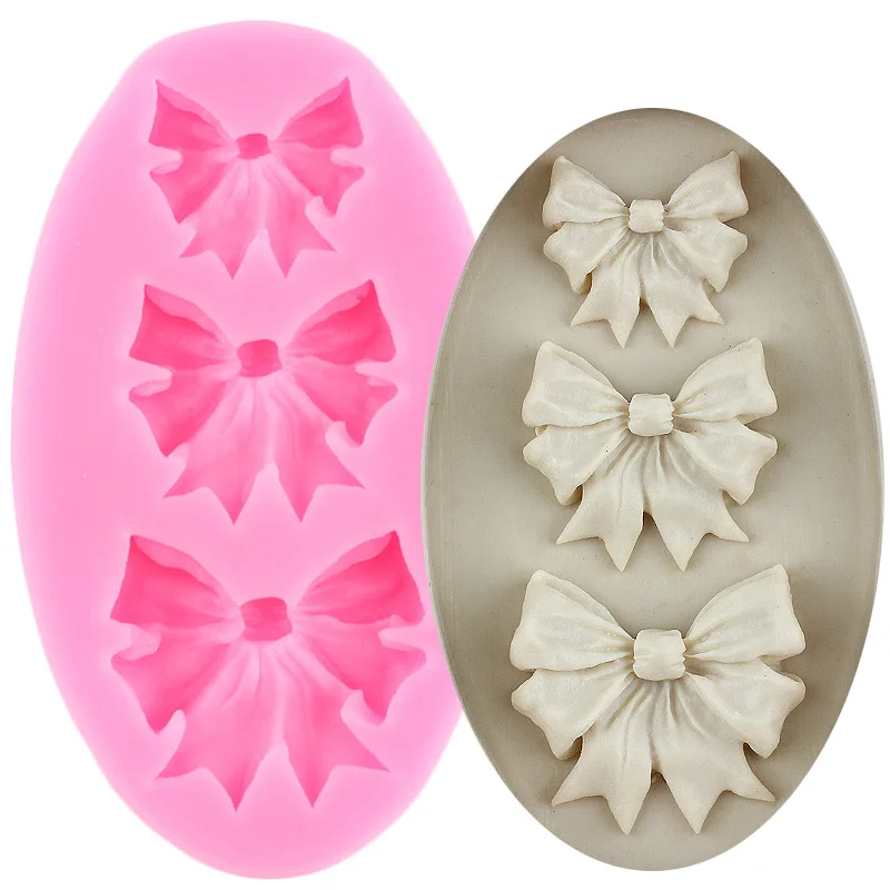 

Силиконовая форма для галстука-бабочки, формы для конфет, шоколадной помадки, детские инструменты для украшения торта на день рождения, сделай сам, формы для выпечки печенья с бантом