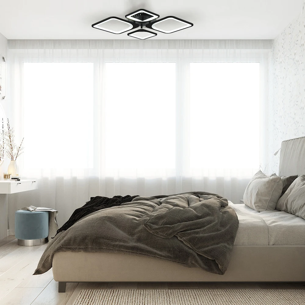 Потолочная люстра светодиодная для дома дачи LED светильник с пультом. Для зала