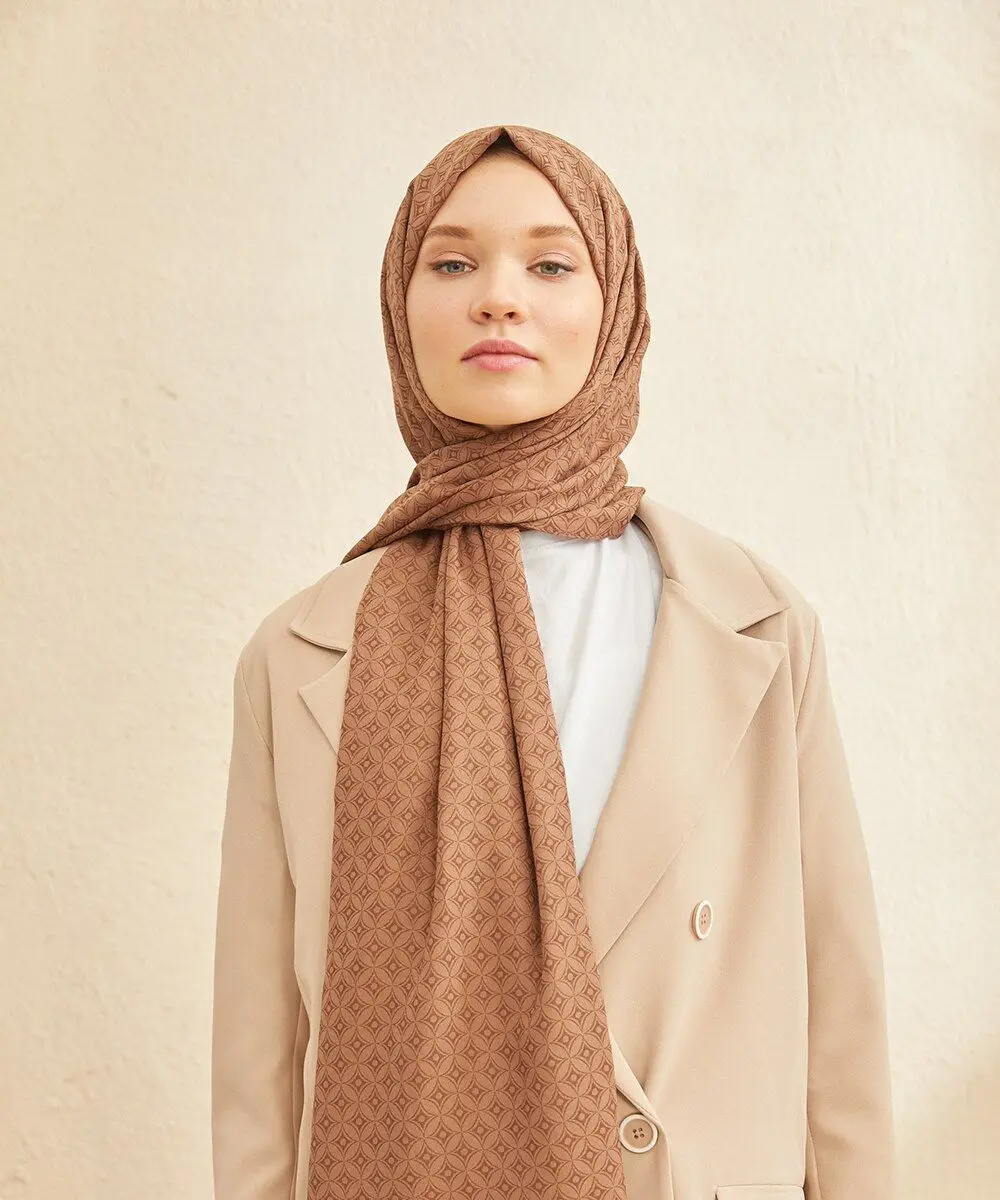 

Salland Ruby Brown Shawl Trend Fashion Women's Hijab Scarf Shawl Scarf Comfortable Use in All Seasons Shawl Easy to Shape Flexible Anti-Wrinkle Quality Cotton Fabric Hijab Clothing Accessory RUBKA-00001
