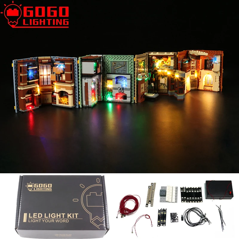 

GOGOLIGHTING Brand LED Light Up Kit For Lego 76382 76383 76384 76385 Magic Book Moment Bricks Lamp Set Toys(Only Light No Model)