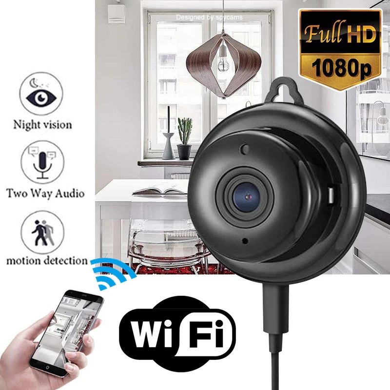 1080P Беспроводной экшн камера с Wi Fi подключением Камера домашней безопасности IP