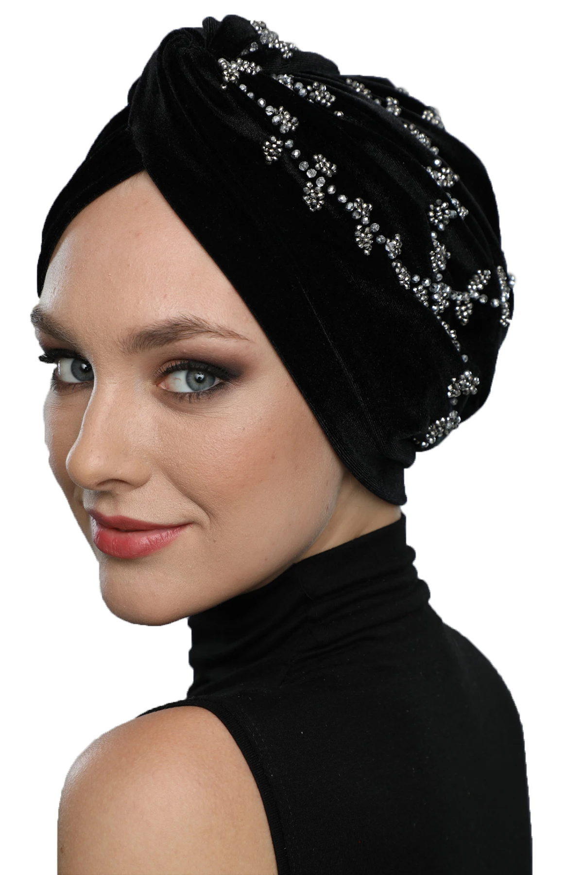 

2022 New Fashion Shining Series Ready Made Turban Hijab Bonnet Scarf Women Beret Muslim Chemo Ramadan Abaya Veil Instant Jilbab Cancer Cap All Season Pearl Bead Custom Design