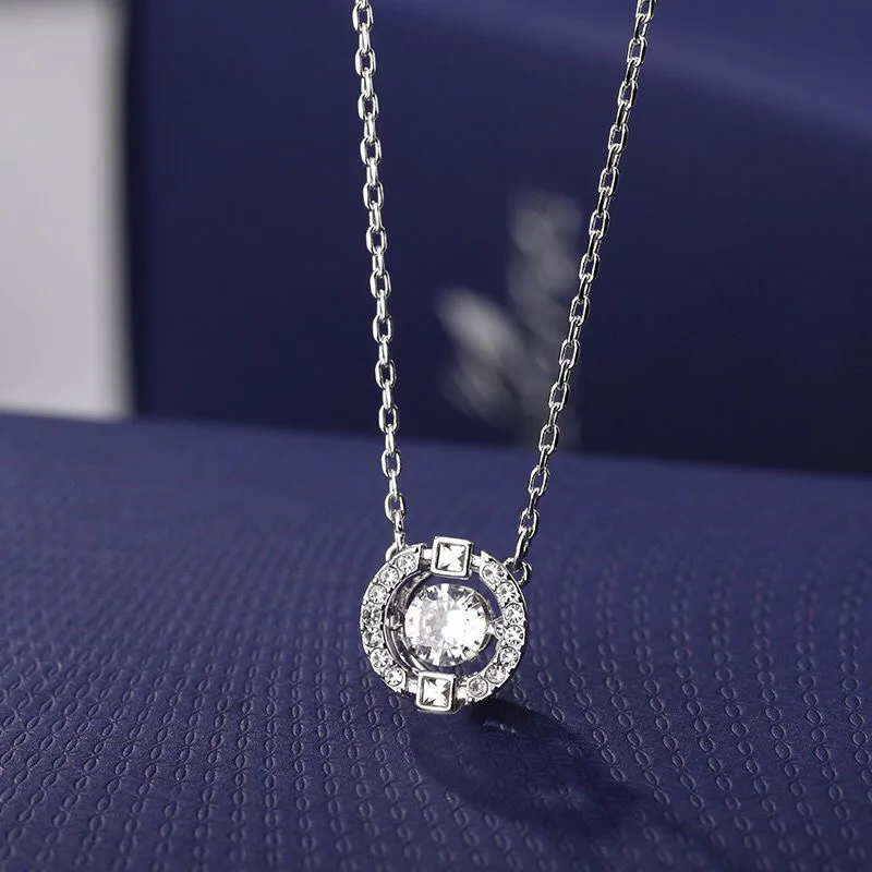 

Fashion Diamond Pendant Real 925 Sterling Silver Party Wedding Pendants Necklace For Women Bridal Charm Engagement Jewelry Gift