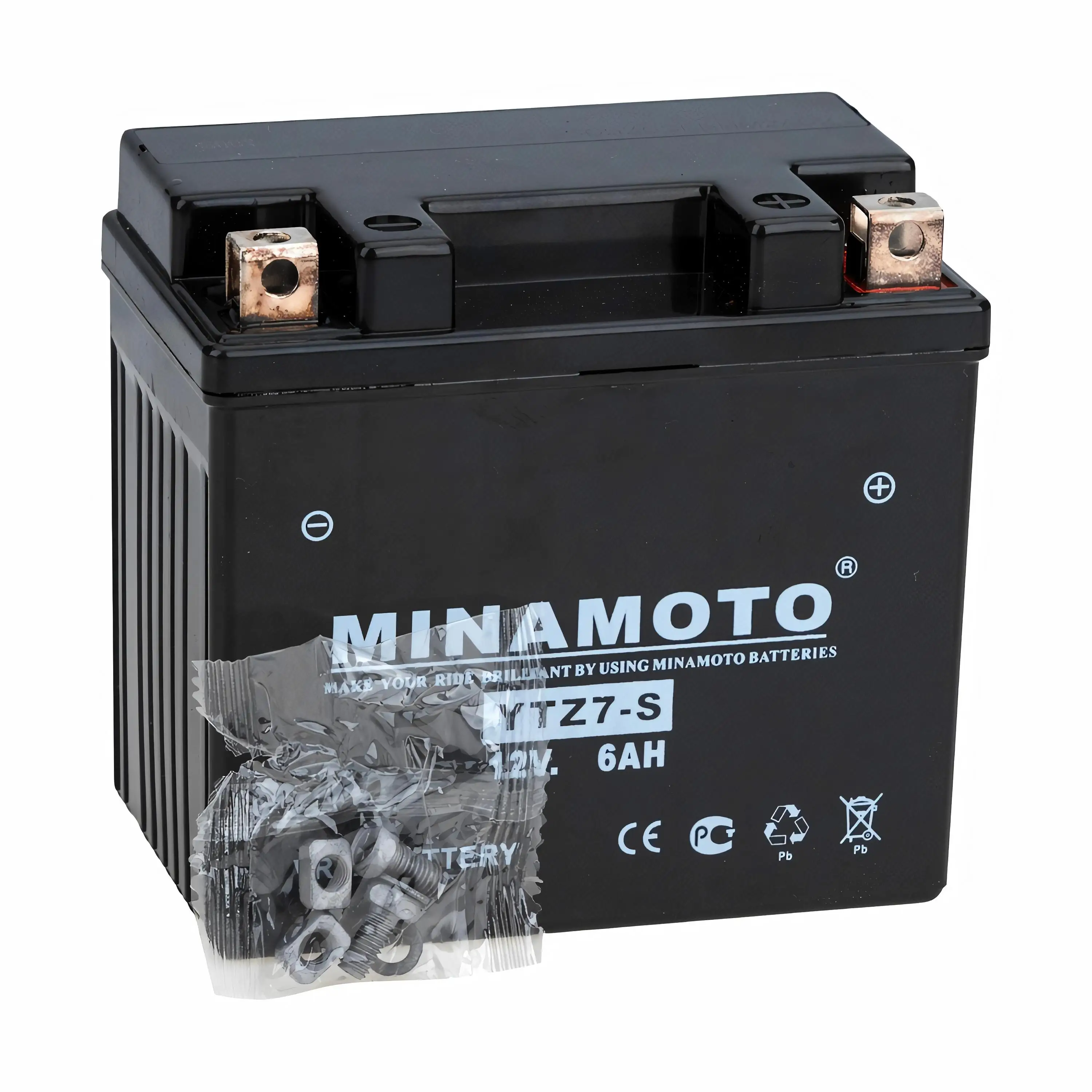 Мото аккумулятор MINAMOTO YTZ7 S стартерный для мотоцикла скутера мопеда (12 вольт 5500 mah /
