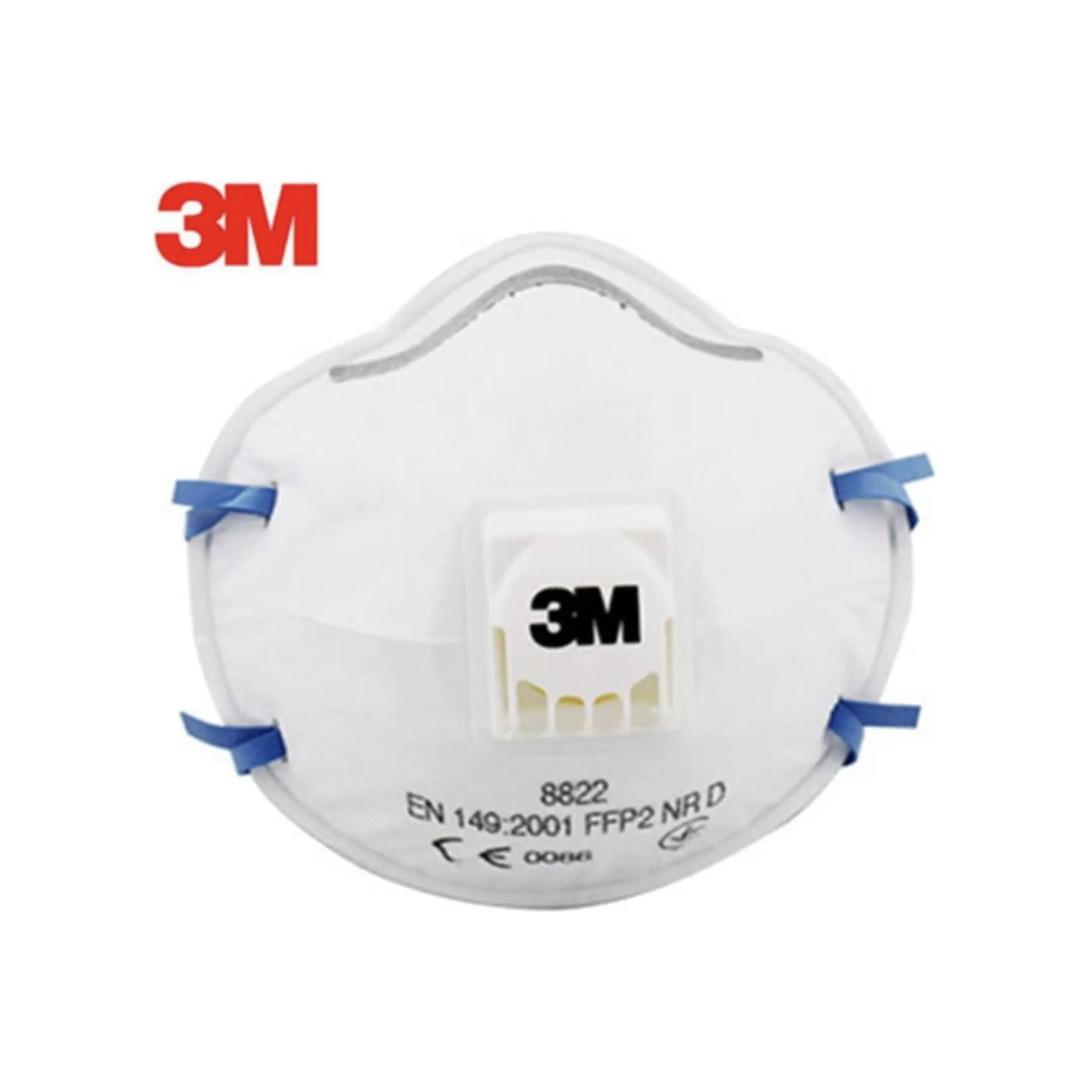 

3M 8822 Original Certified Mask 10 with Valve Pcs/Box EN 149:2001 + A1:2009 FFP2 V N R D