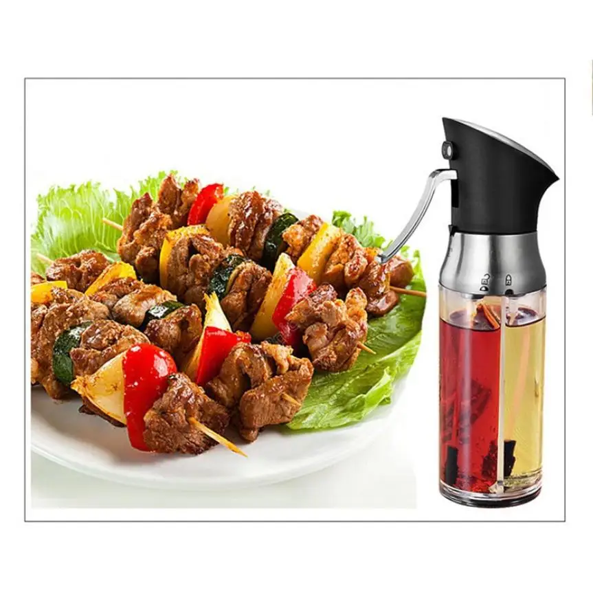 2-in-1 Stainless Steel Oil Sprayer Adjustable Vinegar Spray Bottle for Home Kitchen BBQ Cooking Tool Seasoning | Дом и сад
