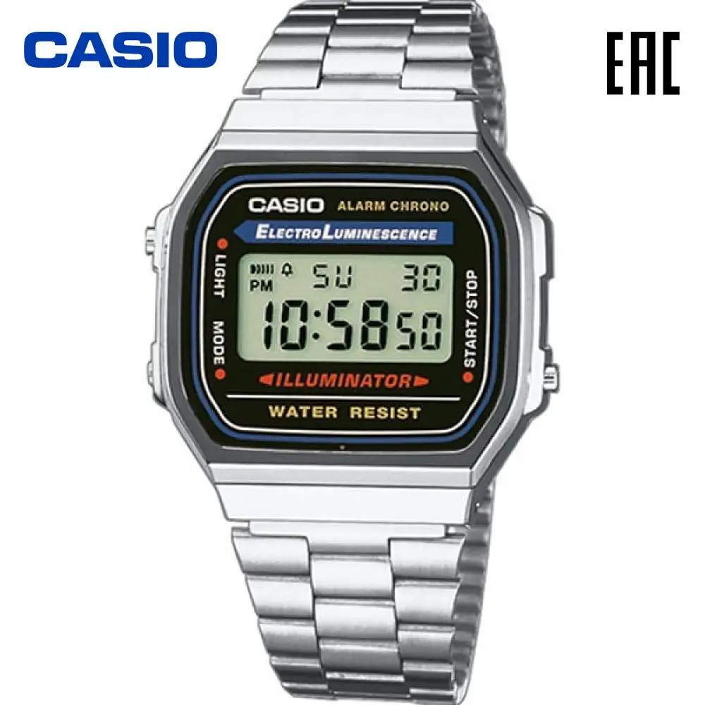 Наручные часы Casio A 168WA 1 электронные мужские
