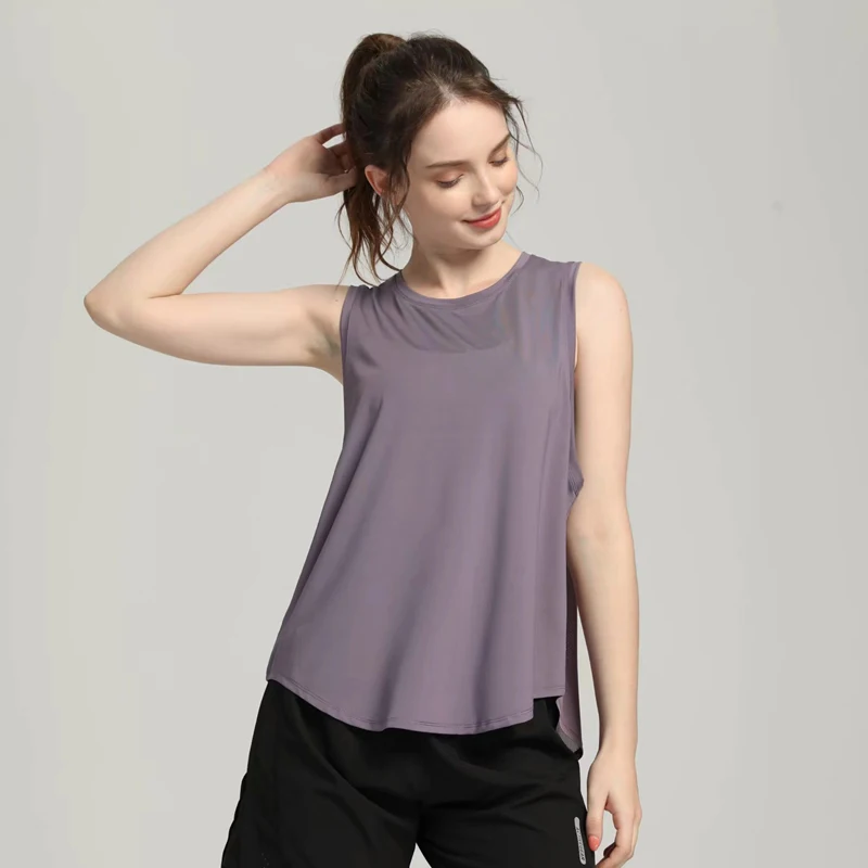 

Yoga Vest Women sport t-shirt Sleeveless Gym Tank Top Sportswear Quick Dry Breathable Workout