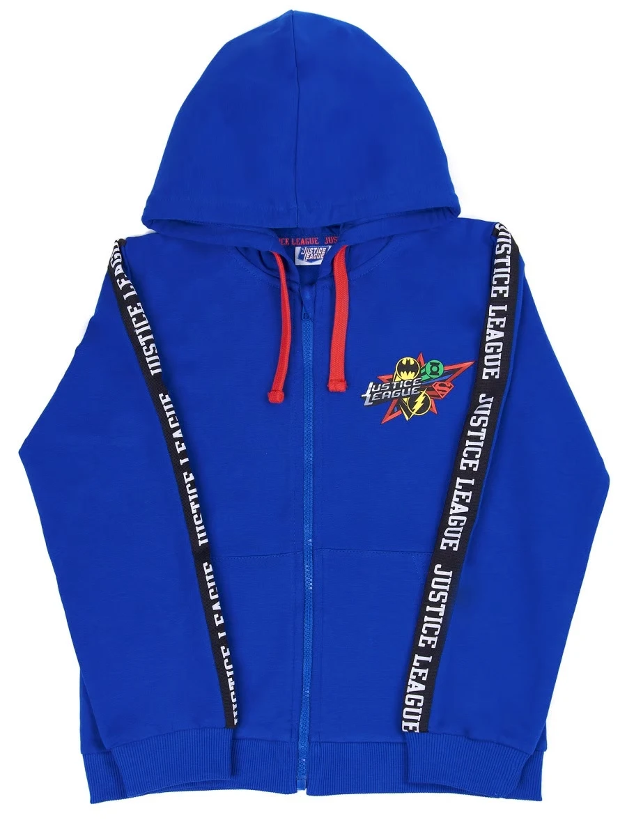Толстовка для мальчика Лига Справедливости синяя 110 | 116 122 128 134 140