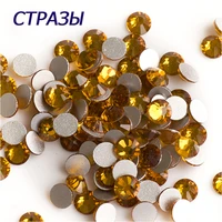 ctpa3bi 2058 topaz glass garment decorative glue on rhinestones flatback adhesive crystal stones for dance dress decoration