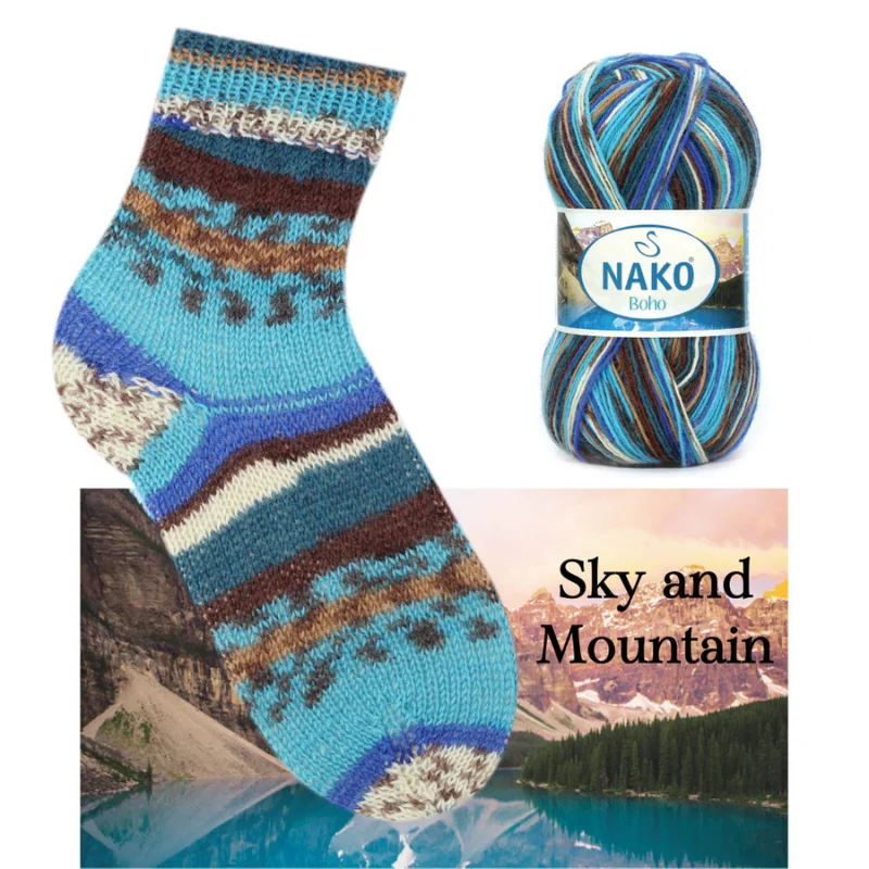 Nako Wool Knitting Yarn 1200m 300gr DIY Handmade Knit with Needle or Crochet Winter Warm Soft Does Not Pile Quality Turkish | Дом и сад