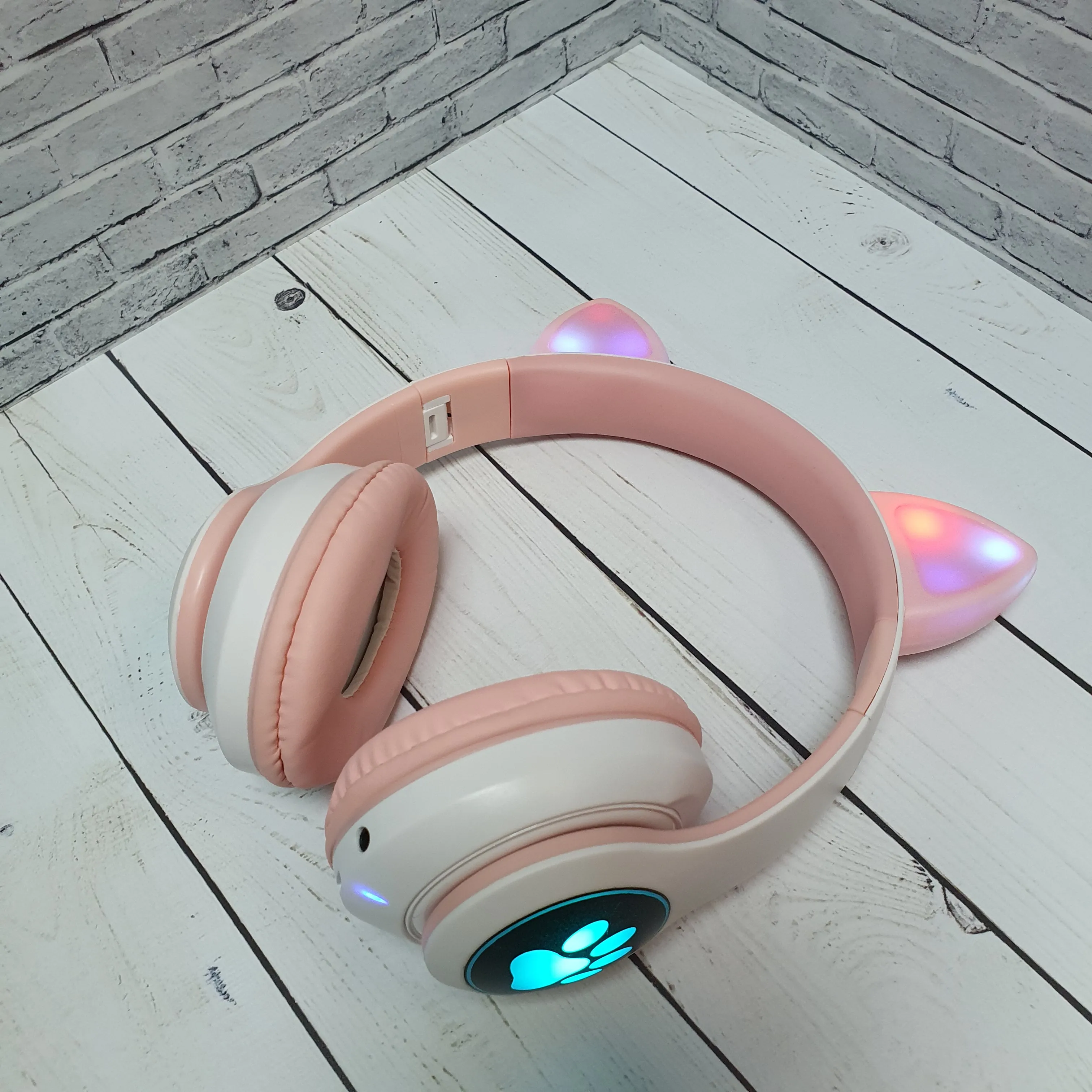 Wireless Bluetooth headphones ear cat baby for girls boys | Электроника
