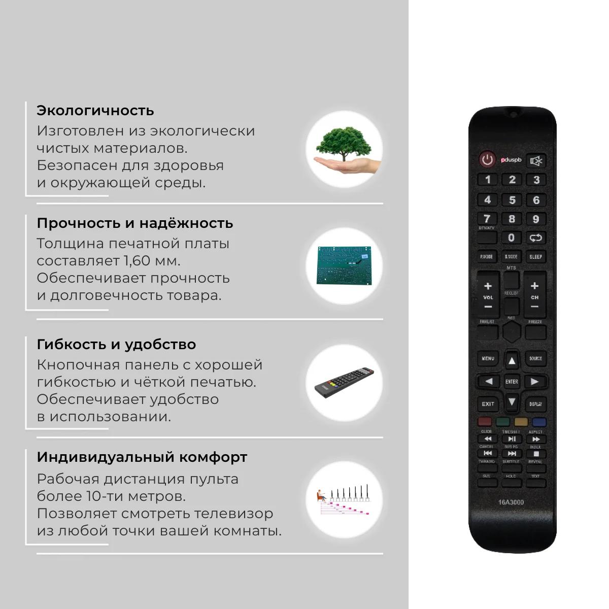 Пульт 16A3000 (CX509-DTV) для Shivaki |