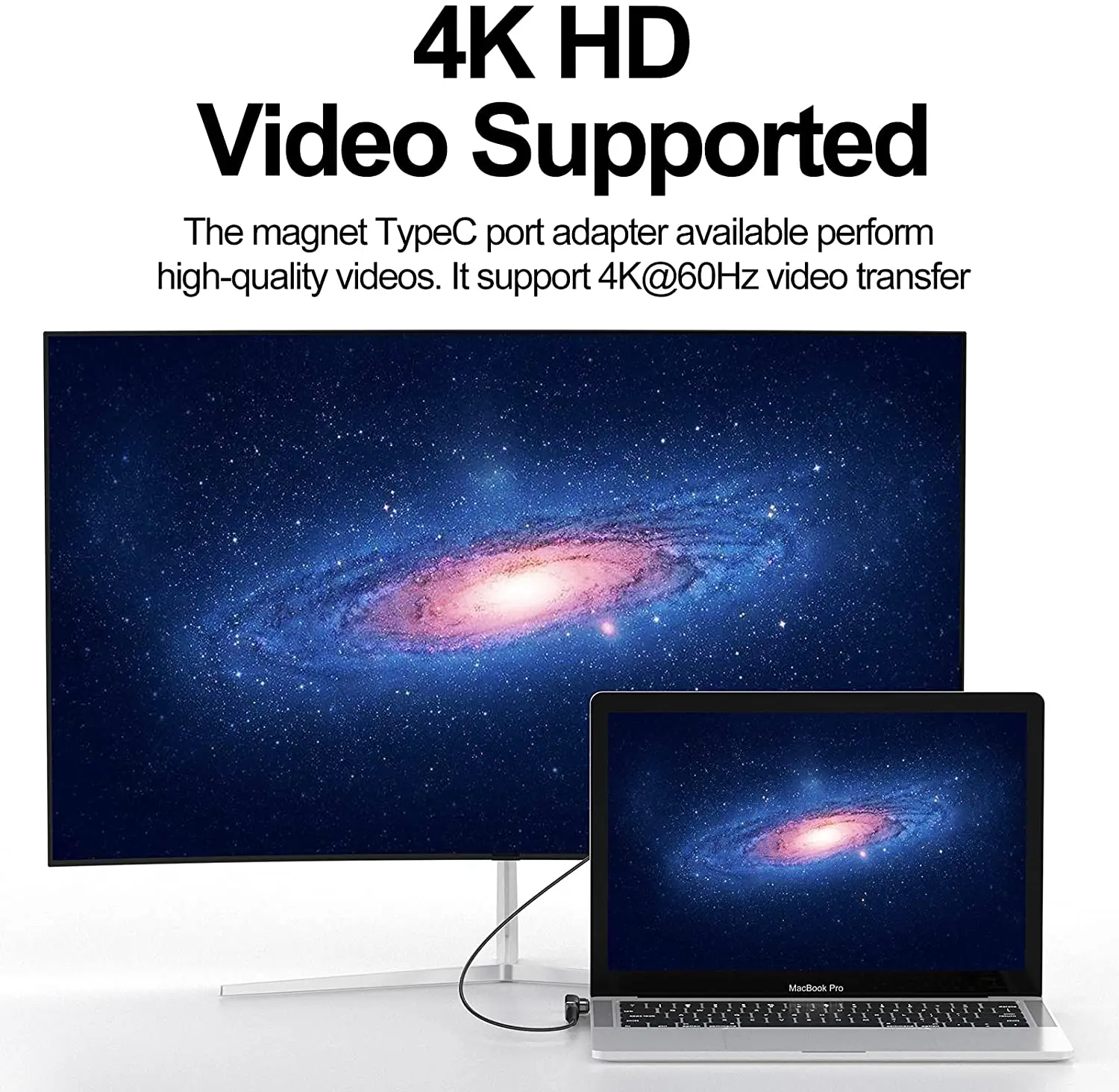 Магнитный адаптер USB C 24 контакта Type-C PD 100 Вт быстрая зарядка 4K @ 60 Гц и 9 Гбит/с