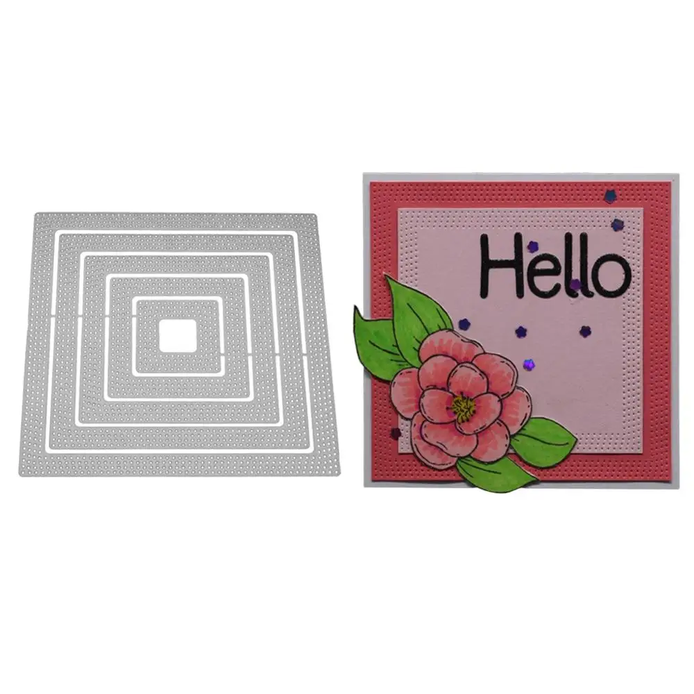 5 шт. квадратные рамки металлические штампы режущие для детской рукоделия 2020