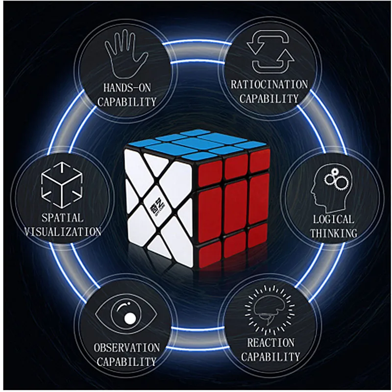 QiYi YiLeng 3x3 fisher Speed Cube Yileng 3x3x3 Strange-shape Puzzle Magic cubo qiyi 3x3 Puzzle Toys For Children Speed Cube