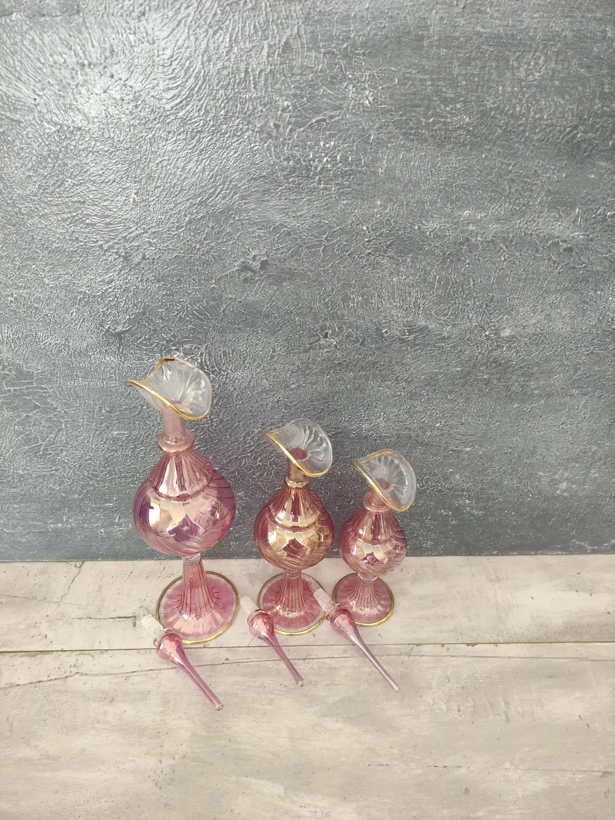 

3 pcs perfume perfume bottle blowing glass refillable perfume bottles