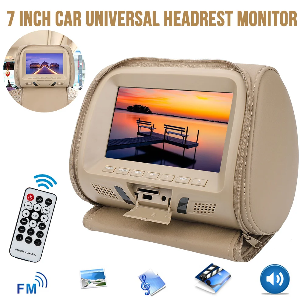 Универсальный автомобильный монитор на подголовник 7 дюймов мультимедийный