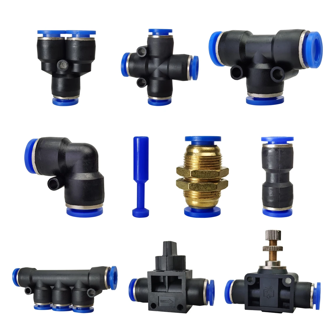 

Pneumatic fitting PY/PU/PV/PE/HVFF/SA/PK pipe gas connectors direct thrust 4 to 12mm plastic hose quick couplings