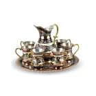 Набор медных кувшинов, набор из 6 кувшинов для воды, чашка, большая чашка, Медный Кувшин для сока, графин 2 л (70 fl) ручной работы, Сделано в Турции