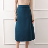 2020 new cashmere skirt women knee length skirt autumn and winter new 100 pure wool skirt slim one step skirt bag hip skirt