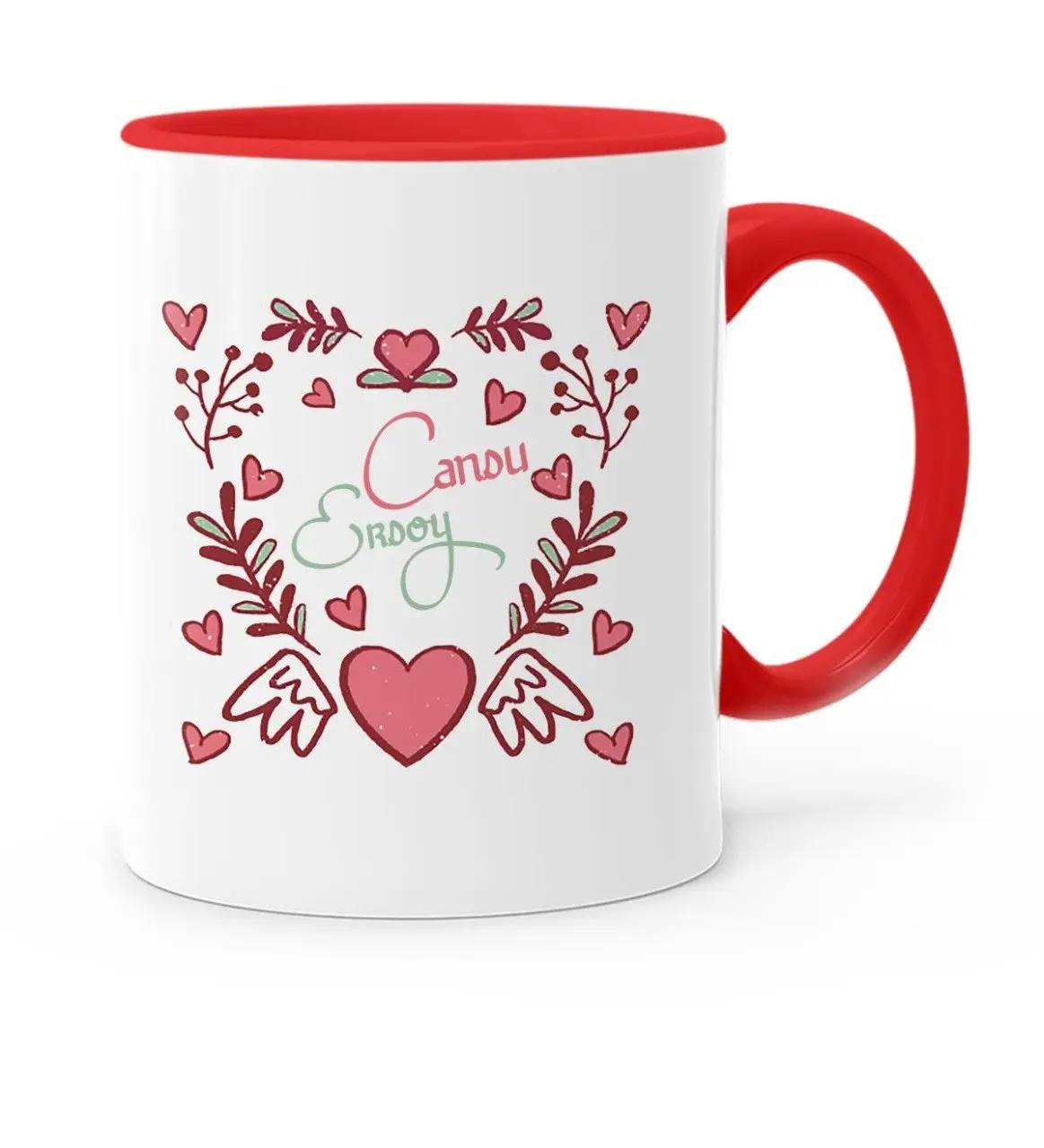 

Personalized Valentine 'S Day Themed Red Mug Cup-35