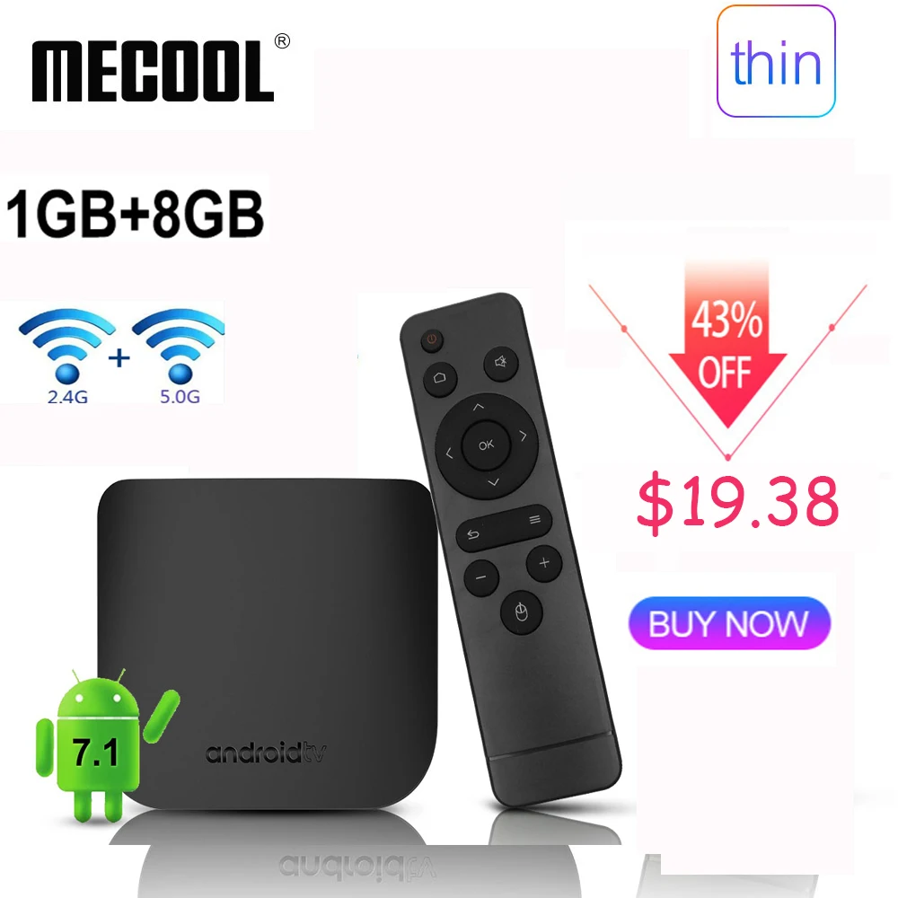 ТВ-приставка Amlogic S905W на Android 2020 четырехъядерный процессор 2 4G двойной Wi-Fi 7 1 умный