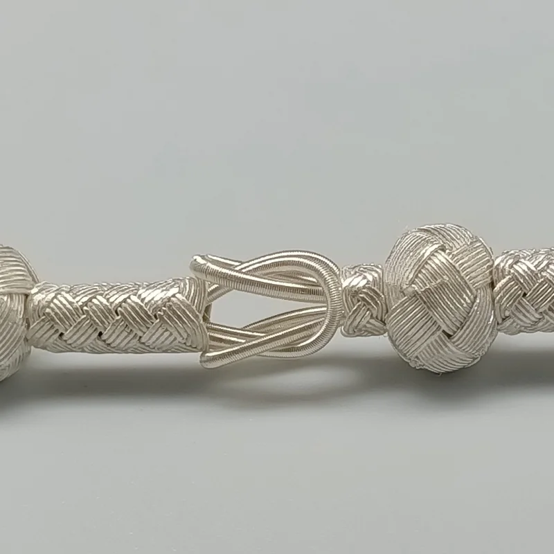 Trabzon Kazaz 12 mm hand-knitted 1000 sterling silver Prayer beads Rosary Tasbih Tasbeeh Tesbih Ottoman globe cut