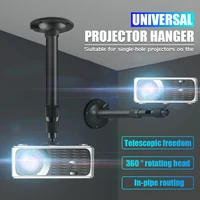 universal aluminum alloy home lcd projector ceiling wall mount bracket holder stand 400mm length projection accessory