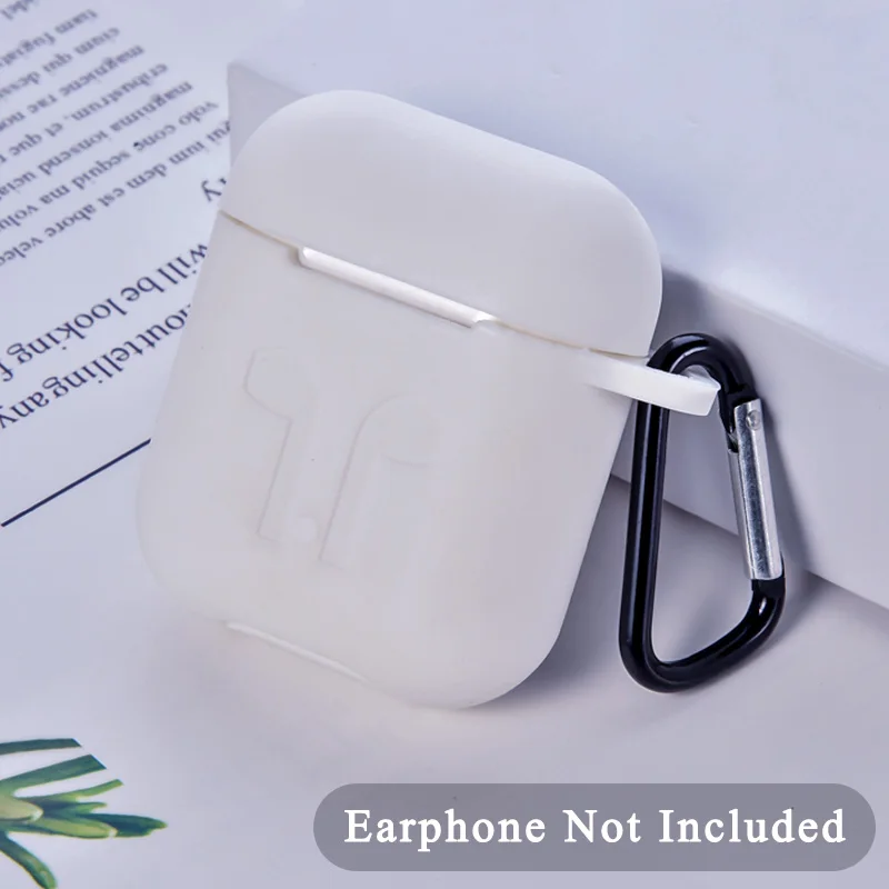 White ТПУ мягкий силиконовый цветной чехол для Apple AirPods 2 Наушники противоударный чехол для Apple Air Pods 1 коробка для зарядки - Цвет: White