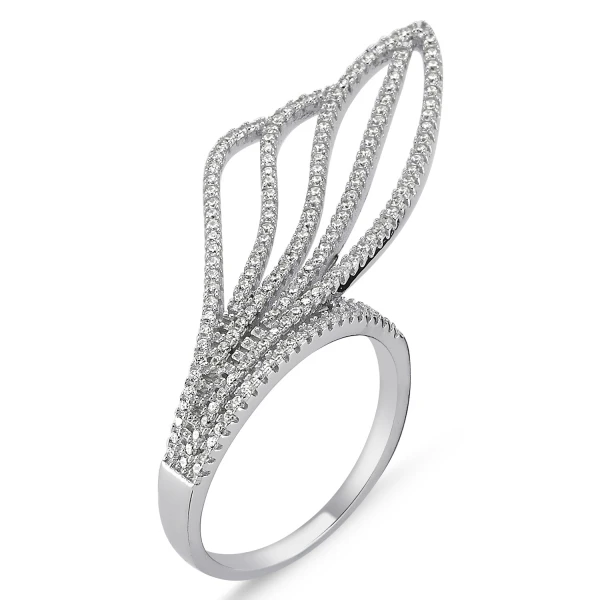 

Серебряное 925 пробы кольцо с цирконием