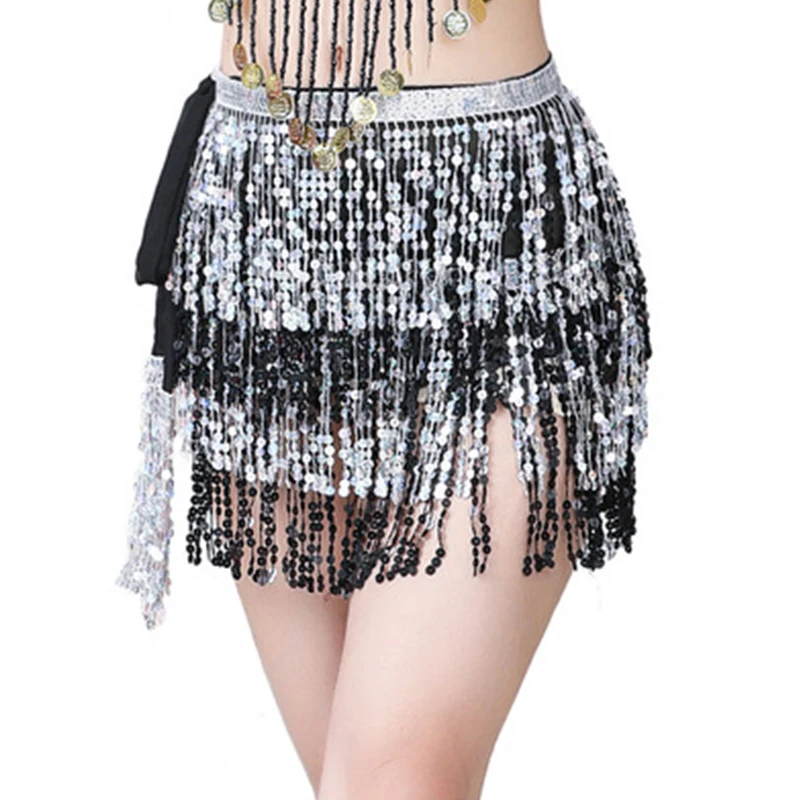 Женский костюм для индийского танца живота мини-юбка с блестками и