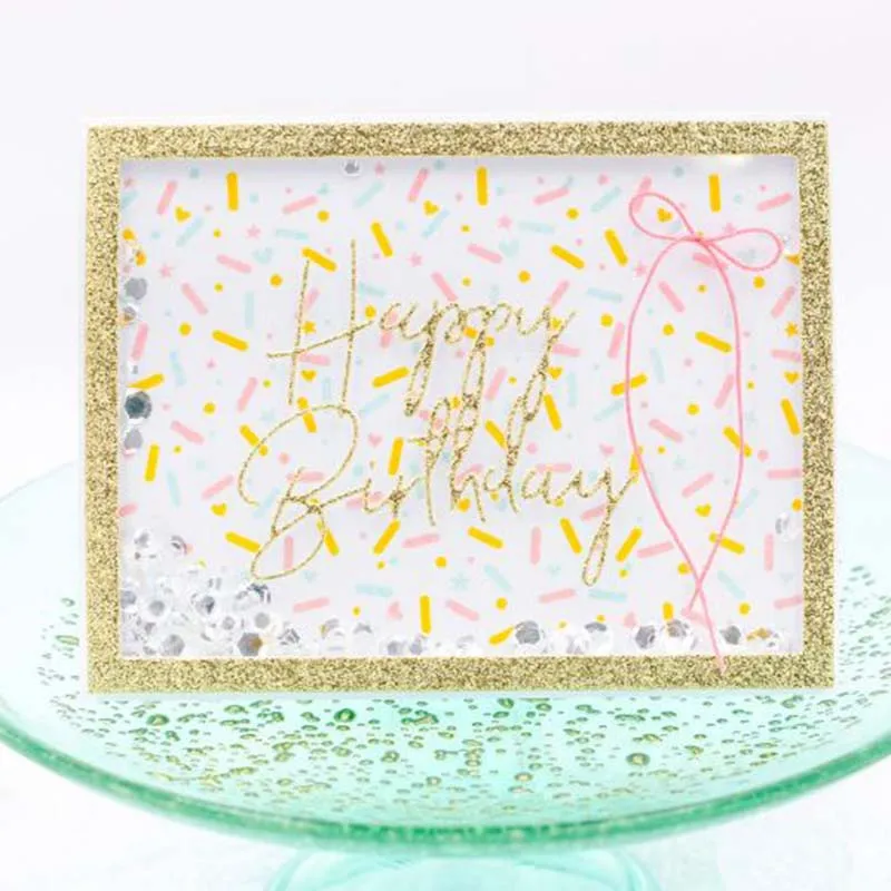 Металлические высекальные штампы с днем рождения зеркальные и тисненые